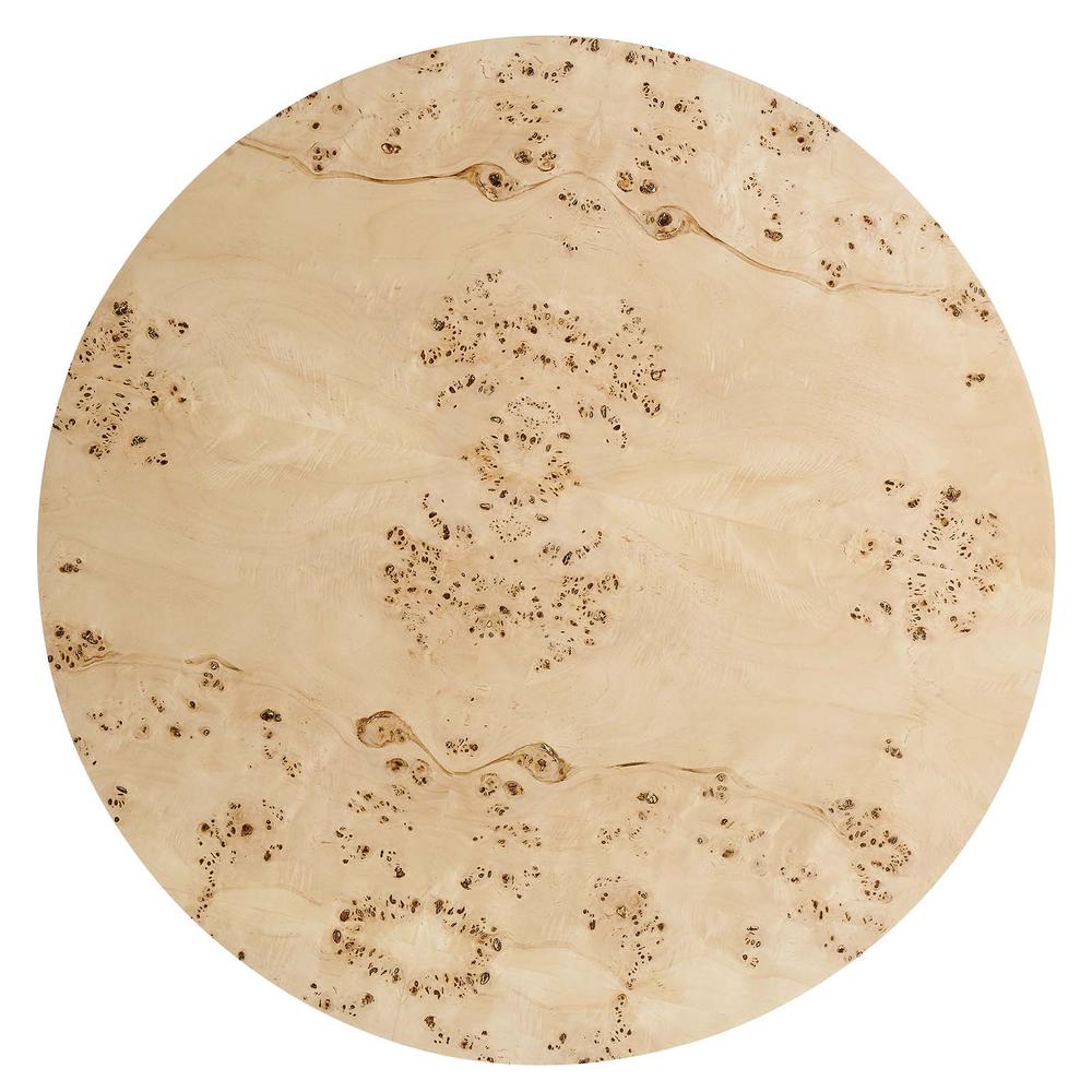 Cosmos 35" Round Burl Wood Coffee Table. Picture 3