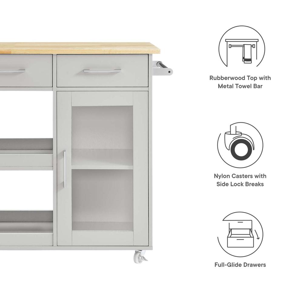 Culinary Kitchen Cart With Towel Bar. Picture 9