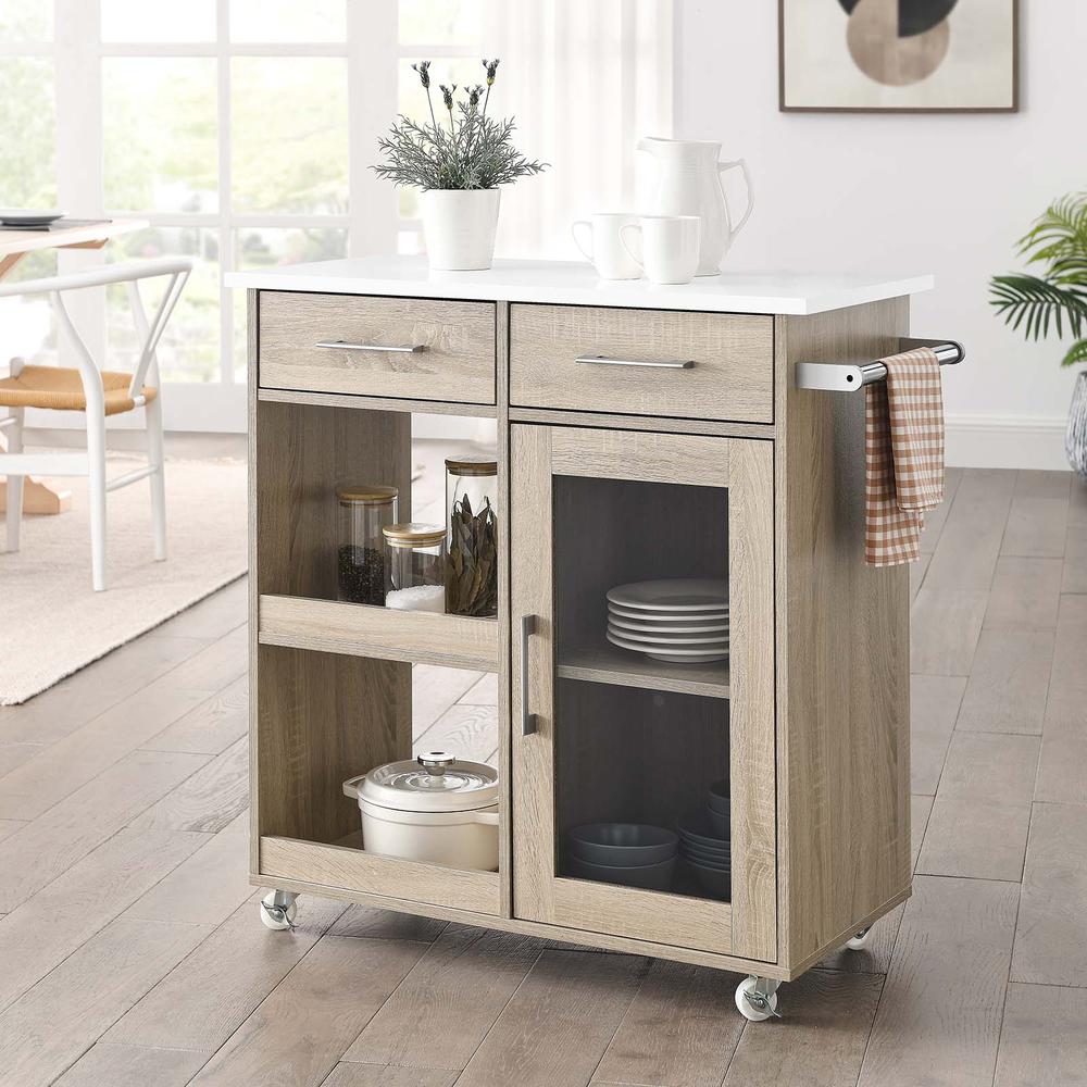 Culinary Kitchen Cart With Towel Bar. Picture 11