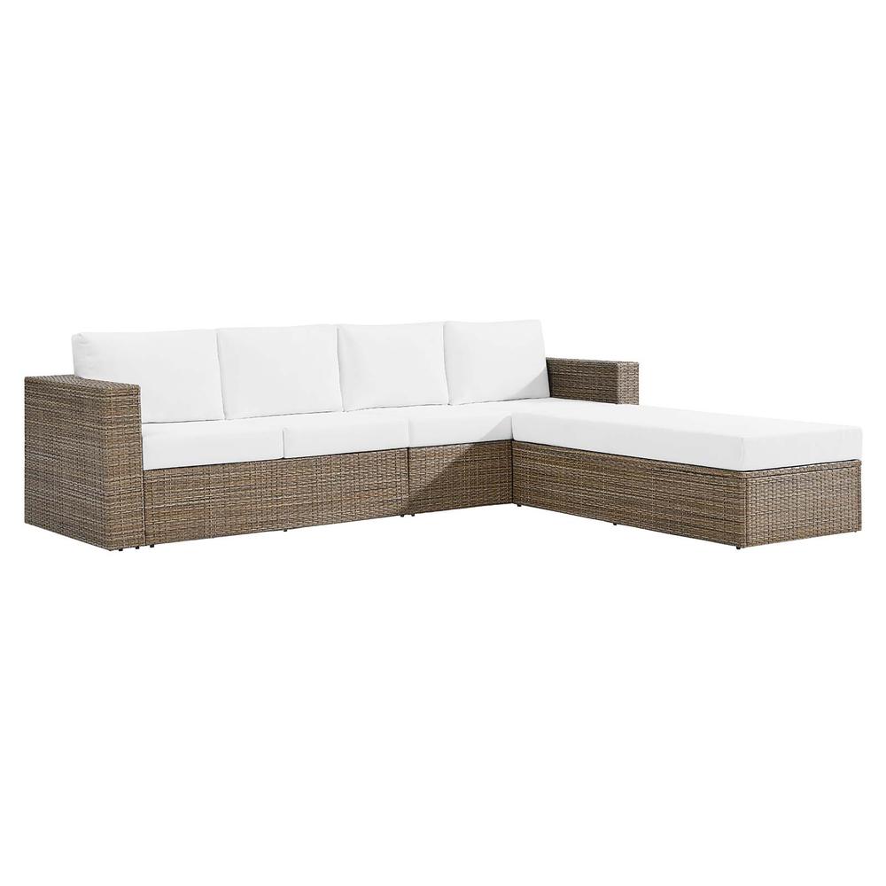 Convene Outdoor Patio Sectional Sofa and Ottoman Set. Picture 1