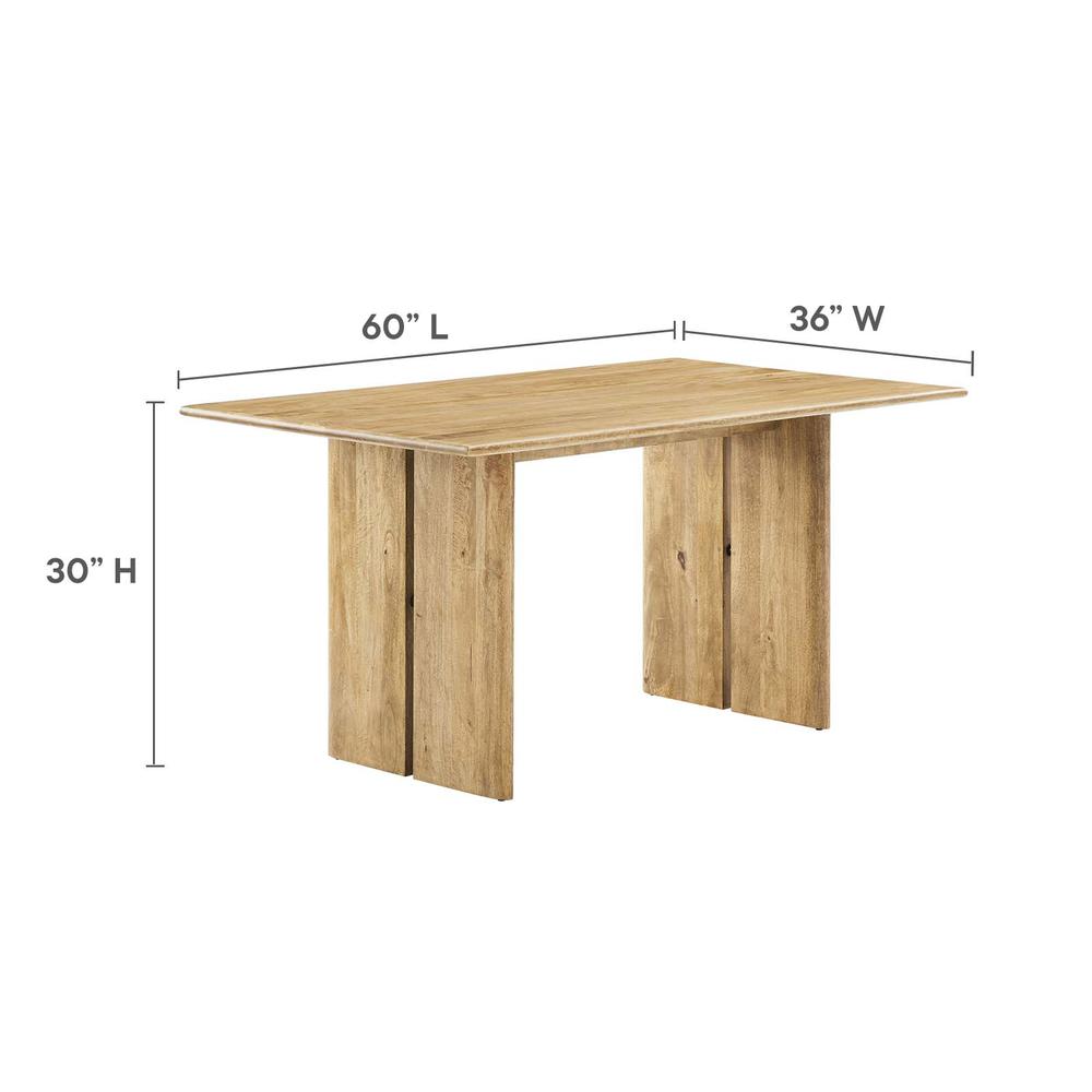 Amistad 60" Wood Dining Table. Picture 8