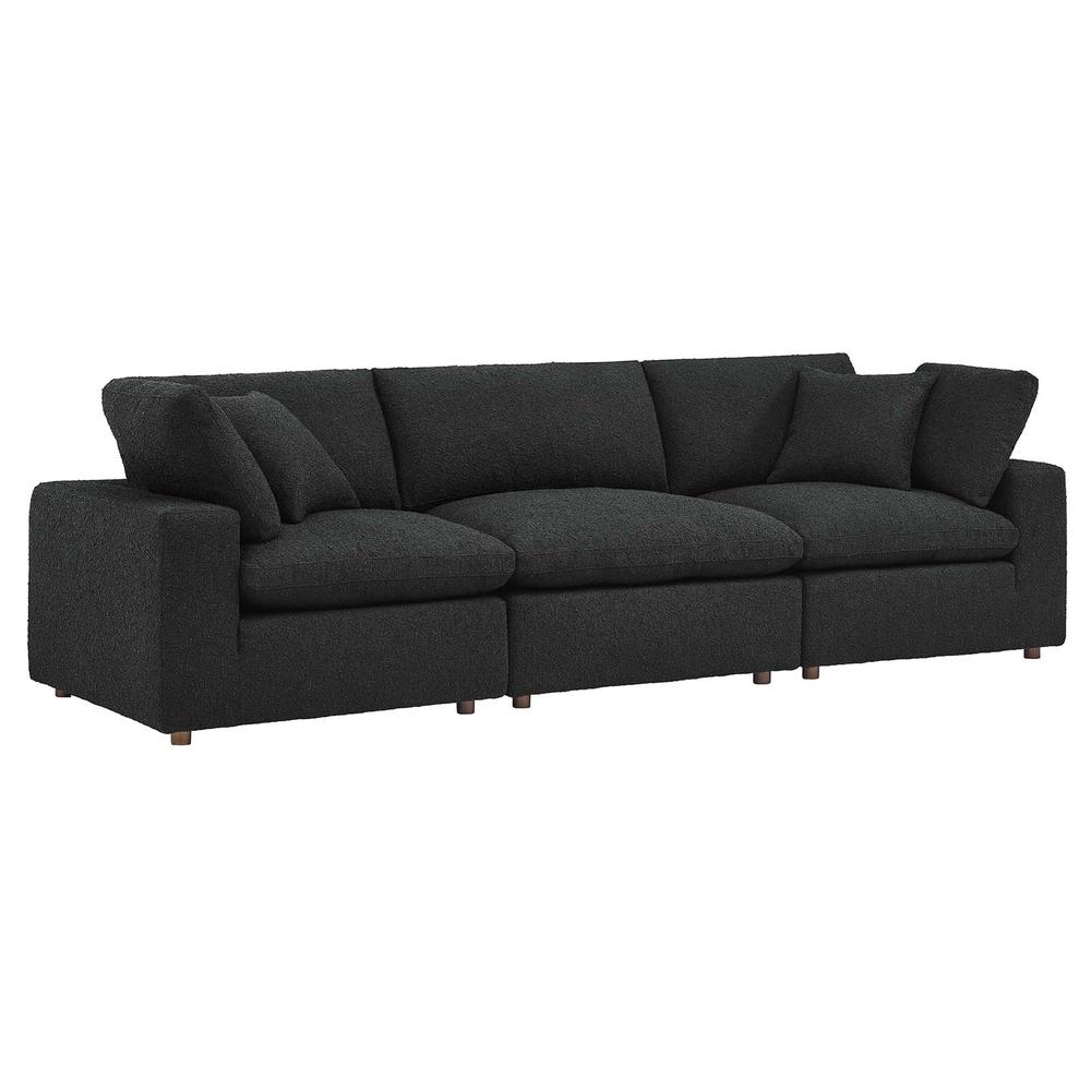 Commix Down Filled Overstuffed Boucle Fabric 3-Seater Sofa. Picture 1