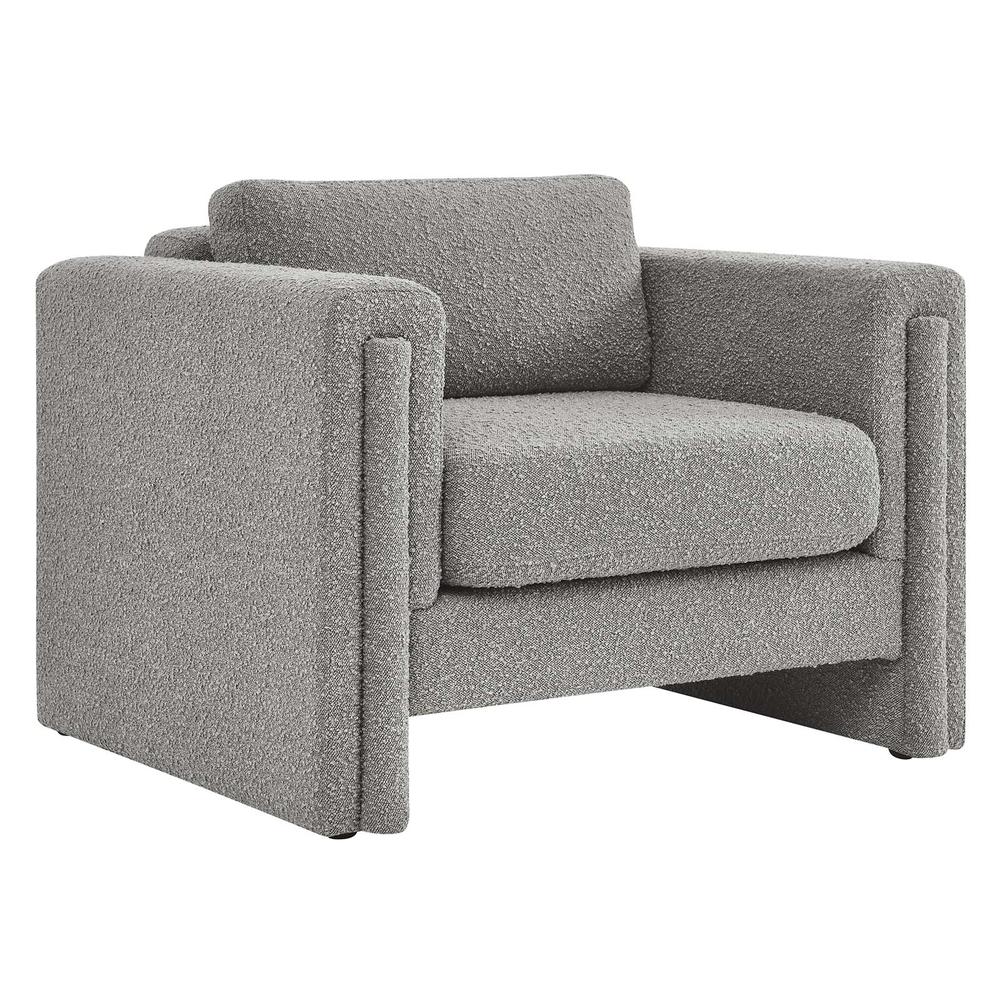 Visible Boucle Fabric Armchair. Picture 1