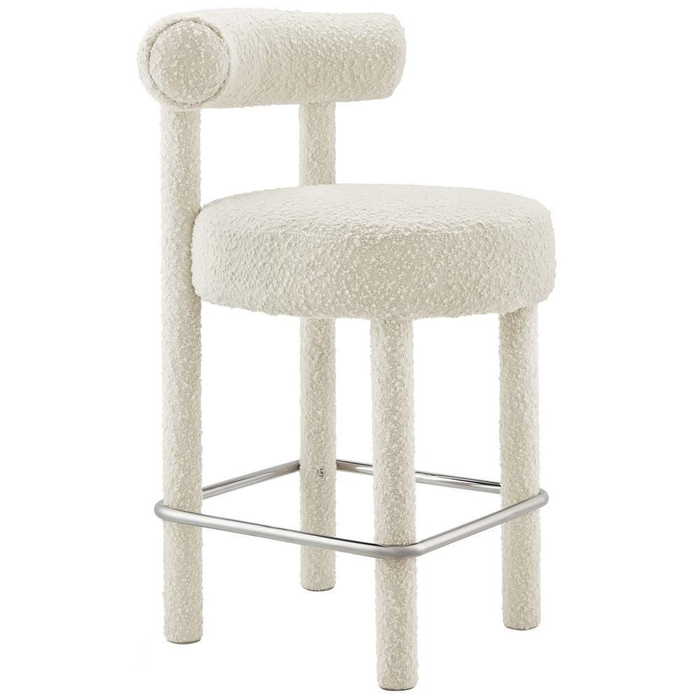 Toulouse Boucle Fabric Counter Stool. Picture 1