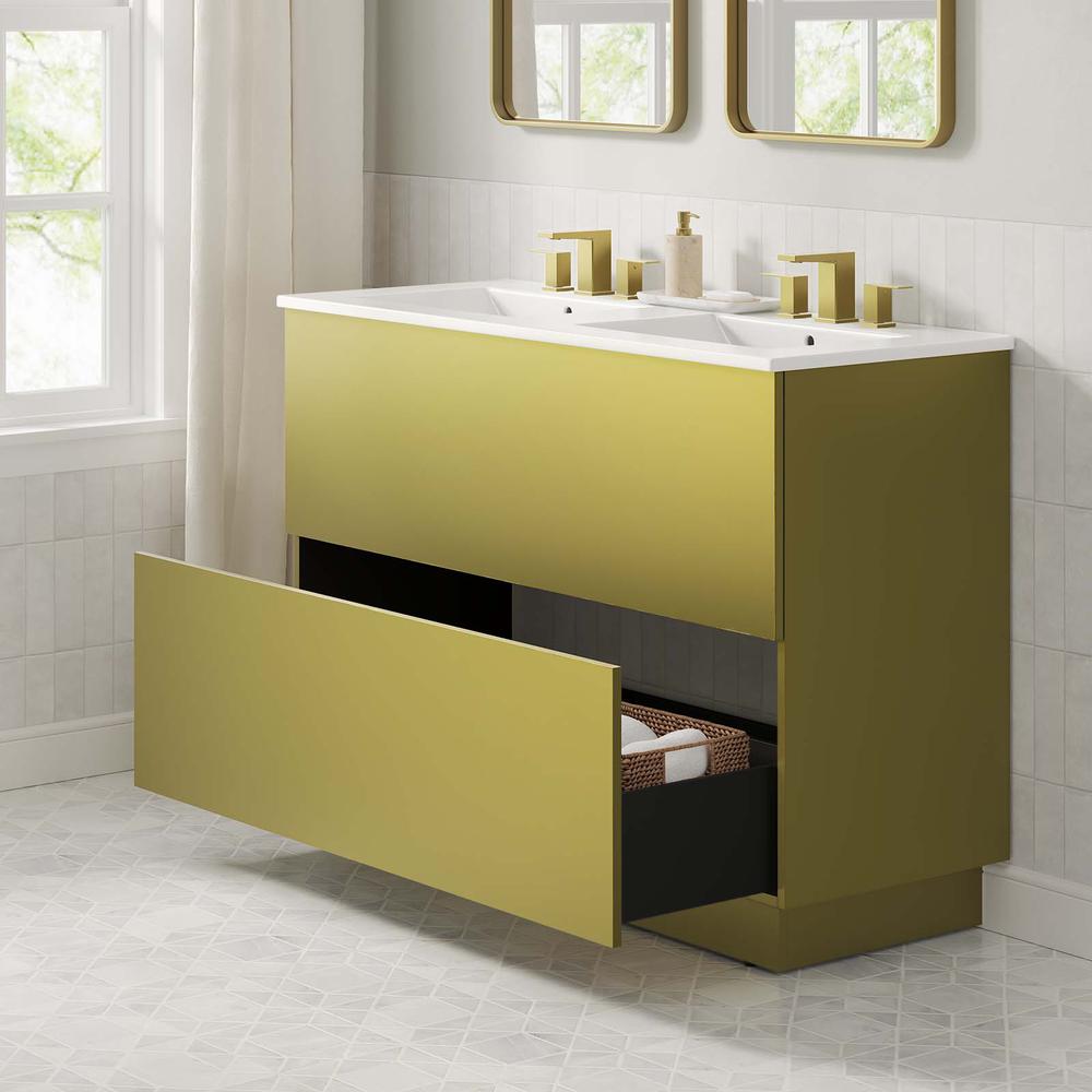 Quantum 48" Double Sink Bathroom Vanity. Picture 14