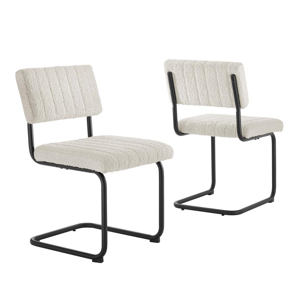 Parity Boucle Dining Side Chairs - Set of 2. Picture 7