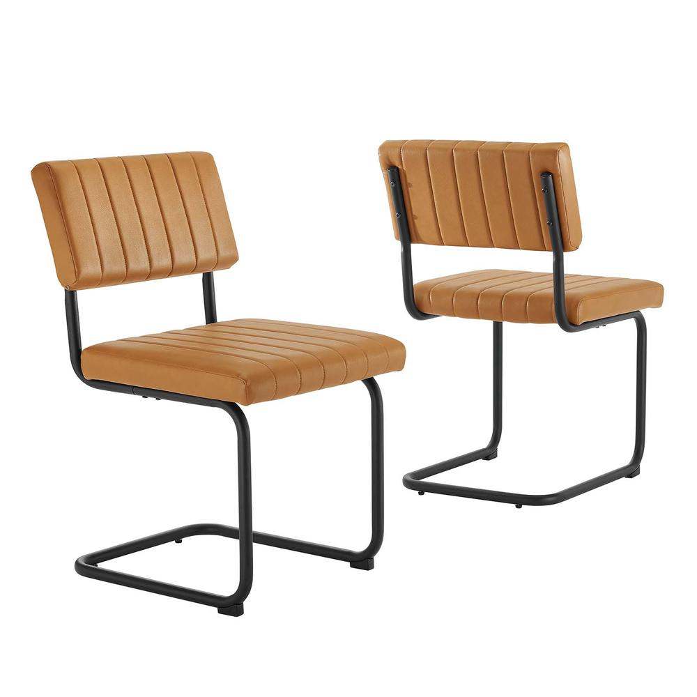 Parity Vegan Leather Dining Side Chairs - Set of 2. Picture 6