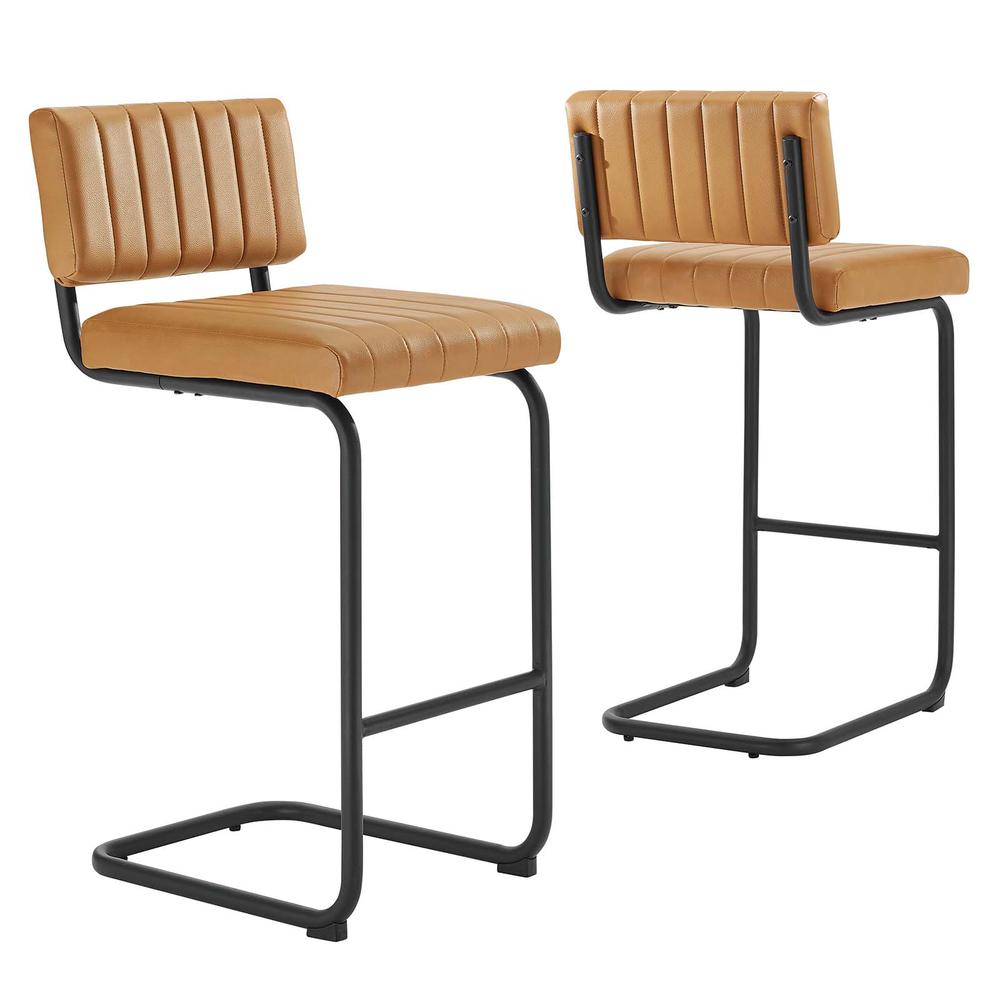Parity Vegan Leather Counter Stools - Set of 2. Picture 6