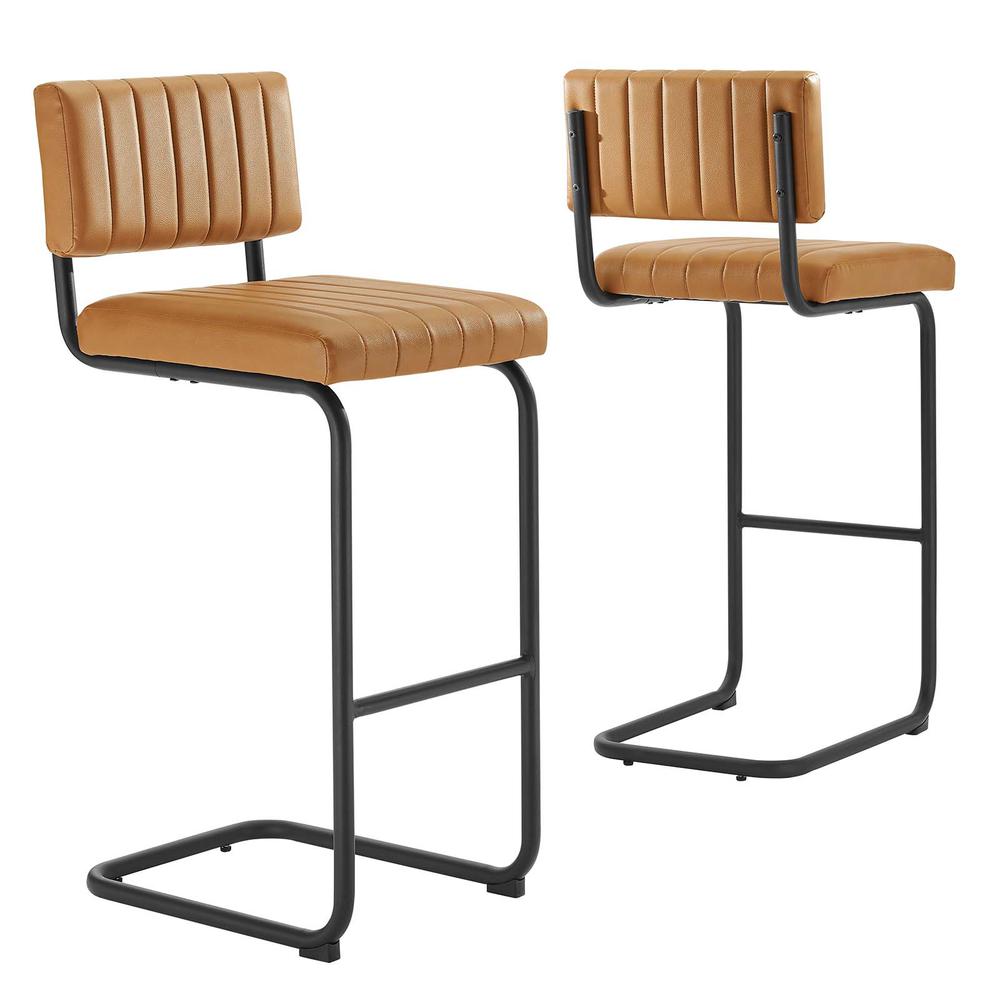 Parity Vegan Leather Bar Stools - Set of 2. Picture 6