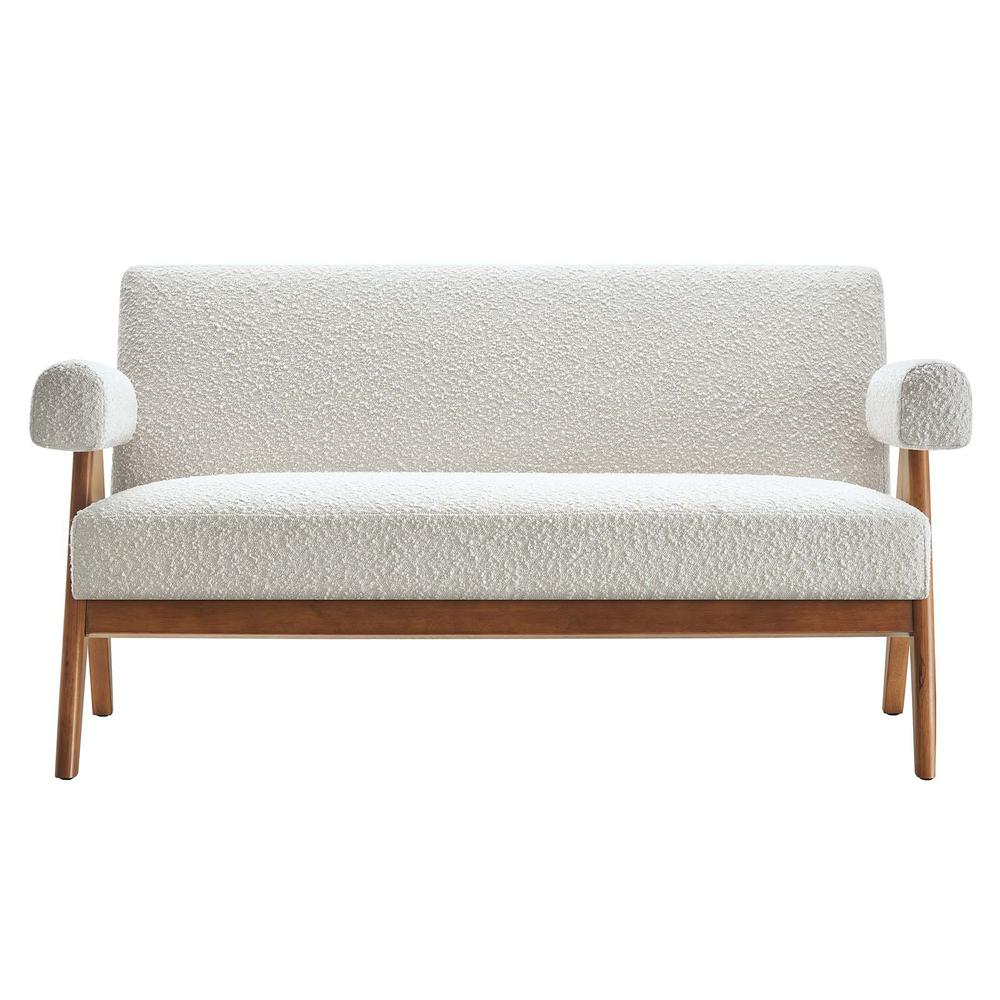Lyra Boucle Fabric Loveseat. Picture 4