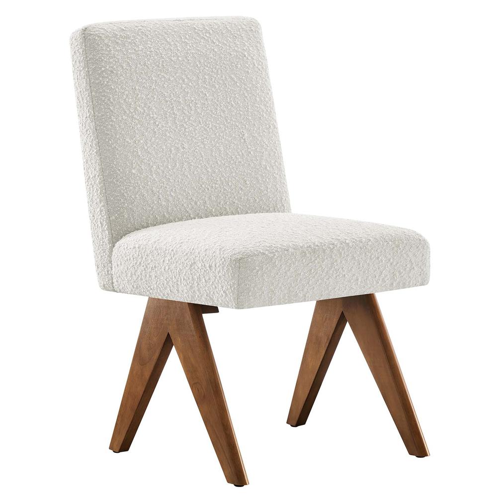 Lyra Boucle Fabric Dining Room Side Chair - Set of 2. Picture 2