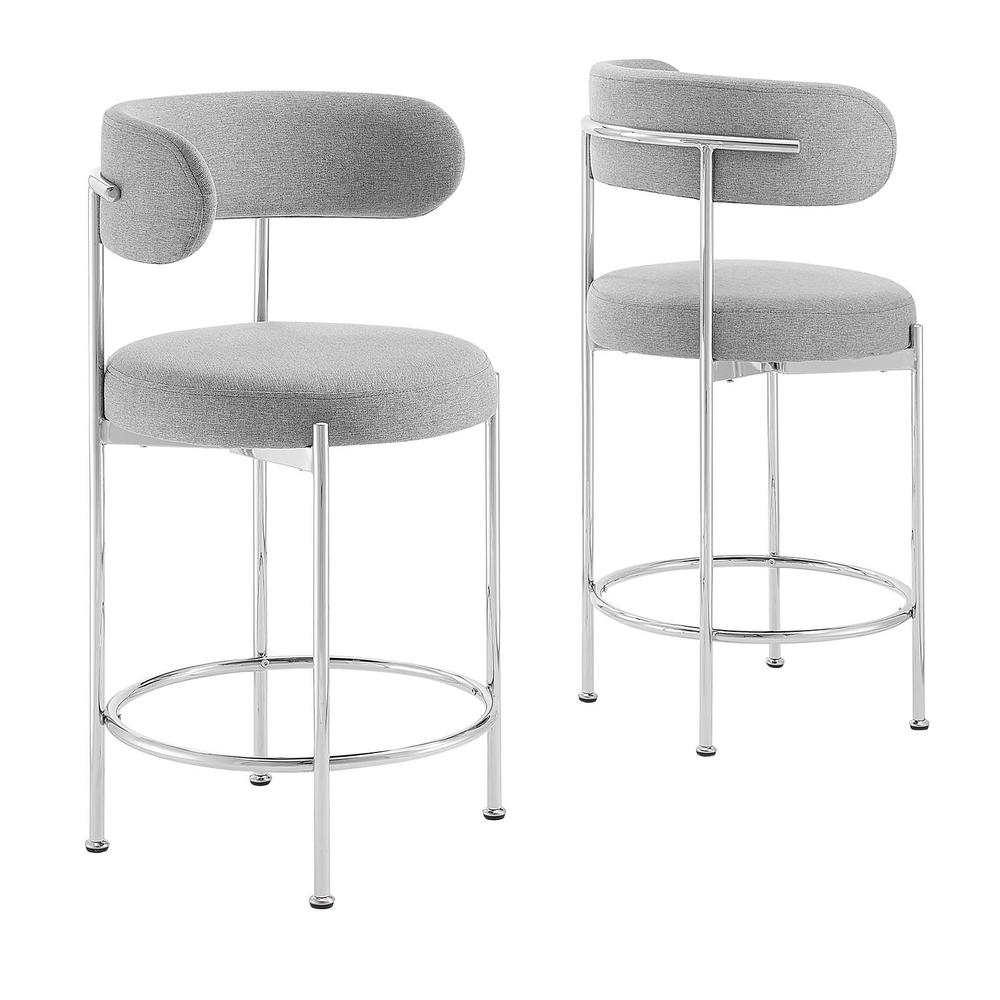 Albie Fabric Counter Stools - Set of 2. Picture 1