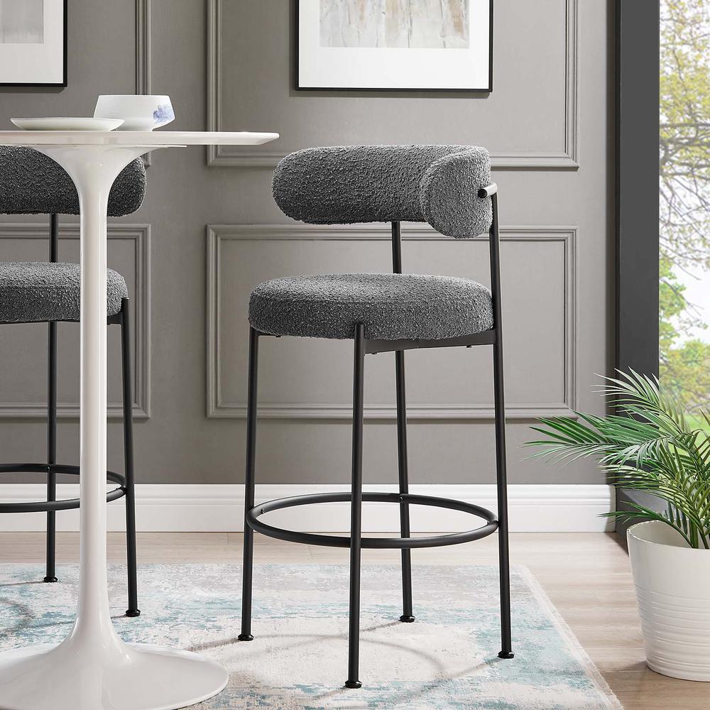 Albie Boucle Fabric Bar Stools - Set of 2. Picture 9