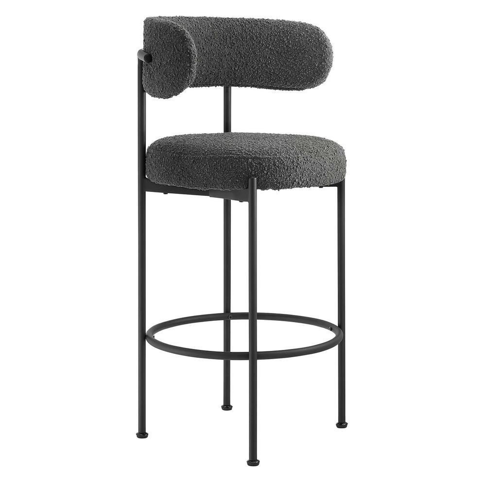 Albie Boucle Fabric Bar Stools - Set of 2. Picture 2