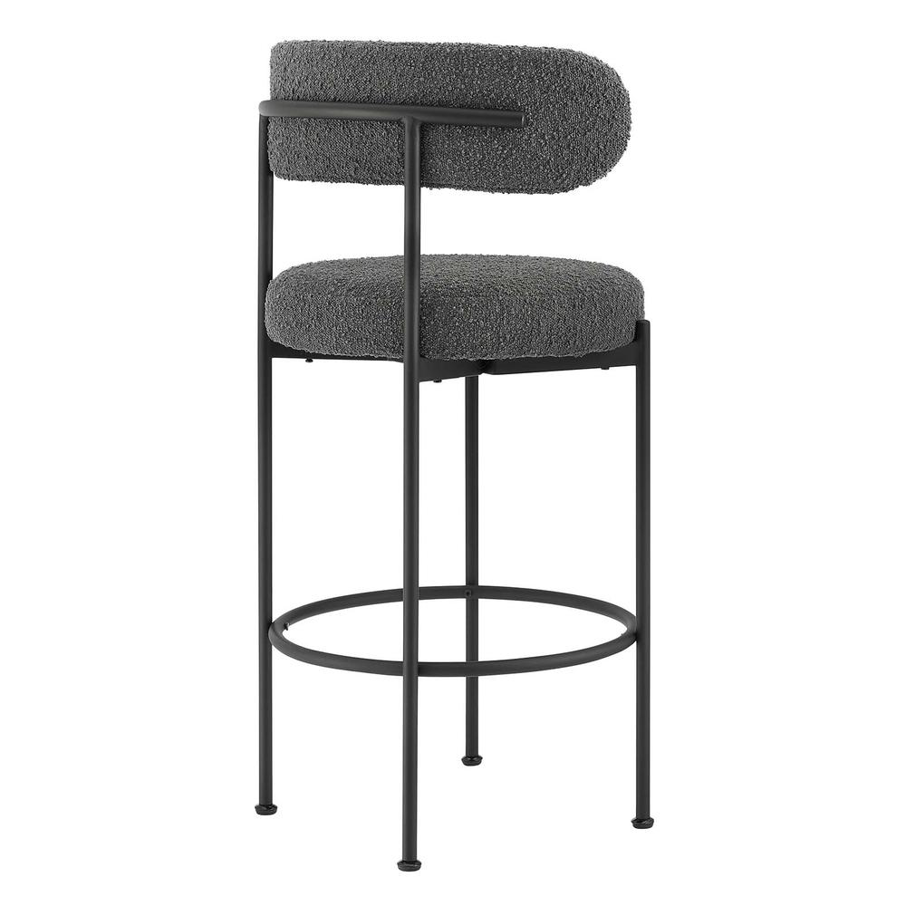 Albie Boucle Fabric Bar Stools - Set of 2. Picture 4