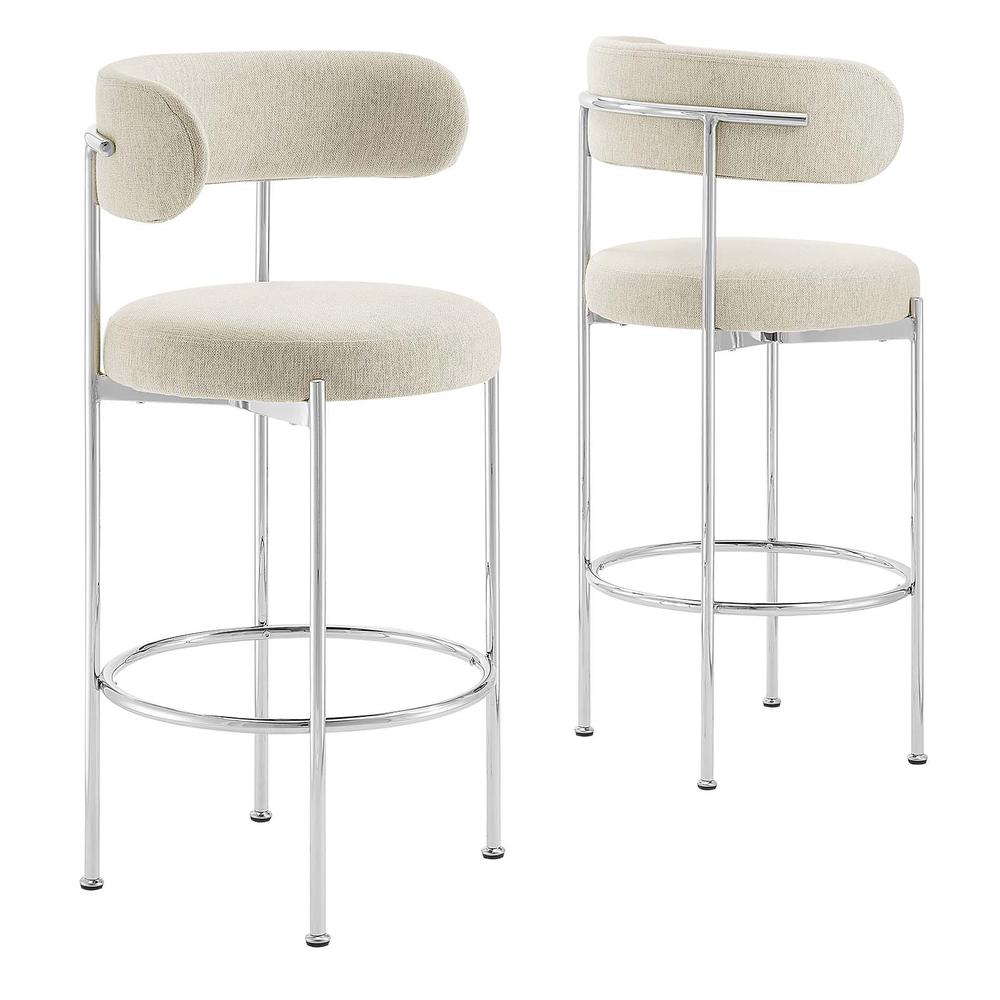 Albie Fabric Bar Stools - Set of 2. Picture 1