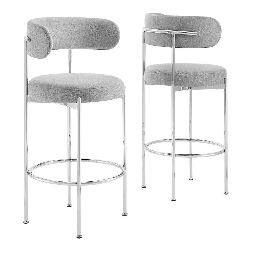 Albie Fabric Bar Stools - Set of 2. Picture 1