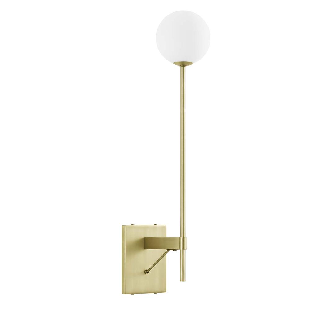 Riva White Globe Wall Sconce. Picture 1