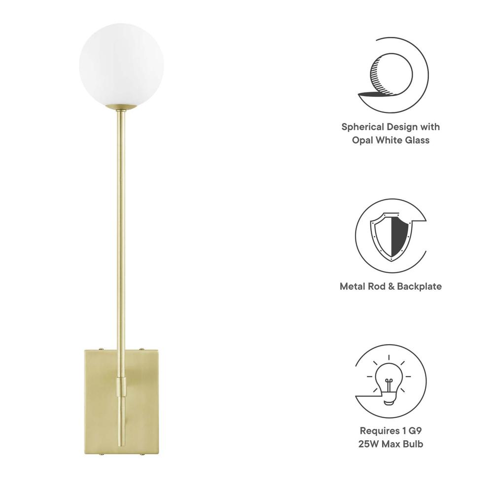 Riva White Globe Wall Sconce. Picture 5