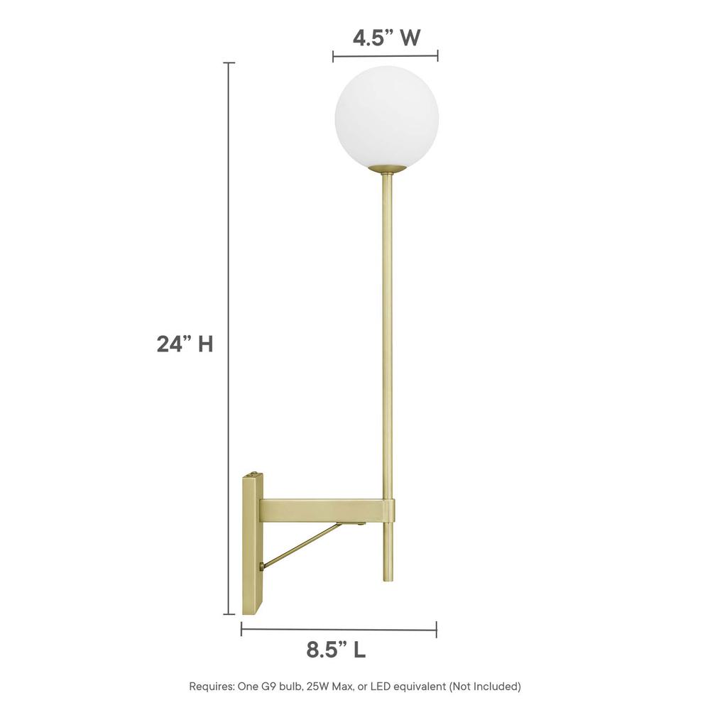 Riva White Globe Wall Sconce. Picture 6