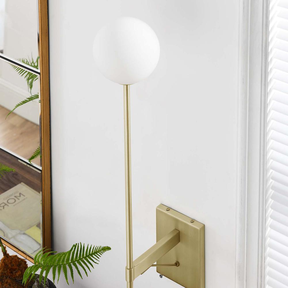 Riva White Globe Wall Sconce. Picture 7