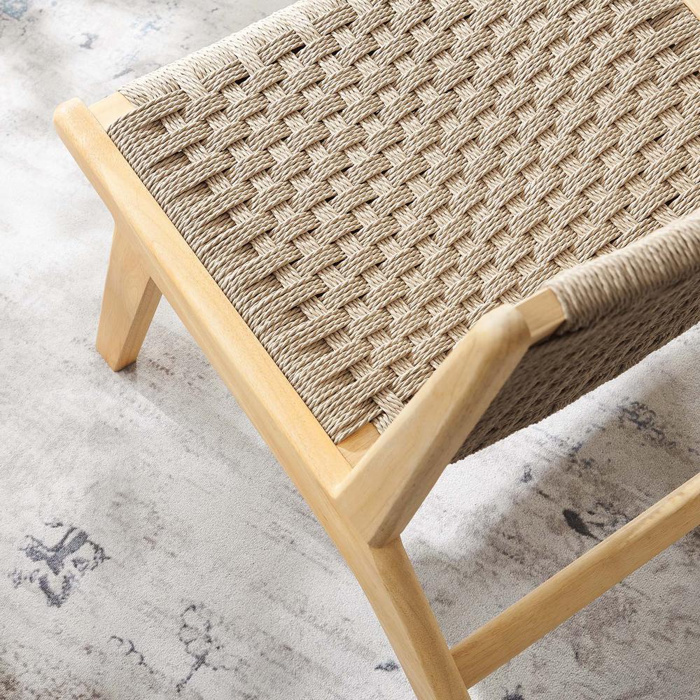 Saoirse Woven Rope Wood Accent Lounge Chair. Picture 8