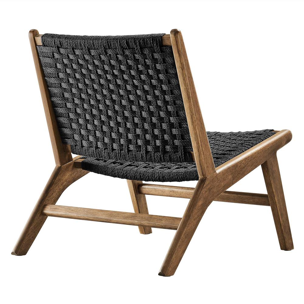 Saoirse Woven Rope Wood Accent Lounge Chair. Picture 3