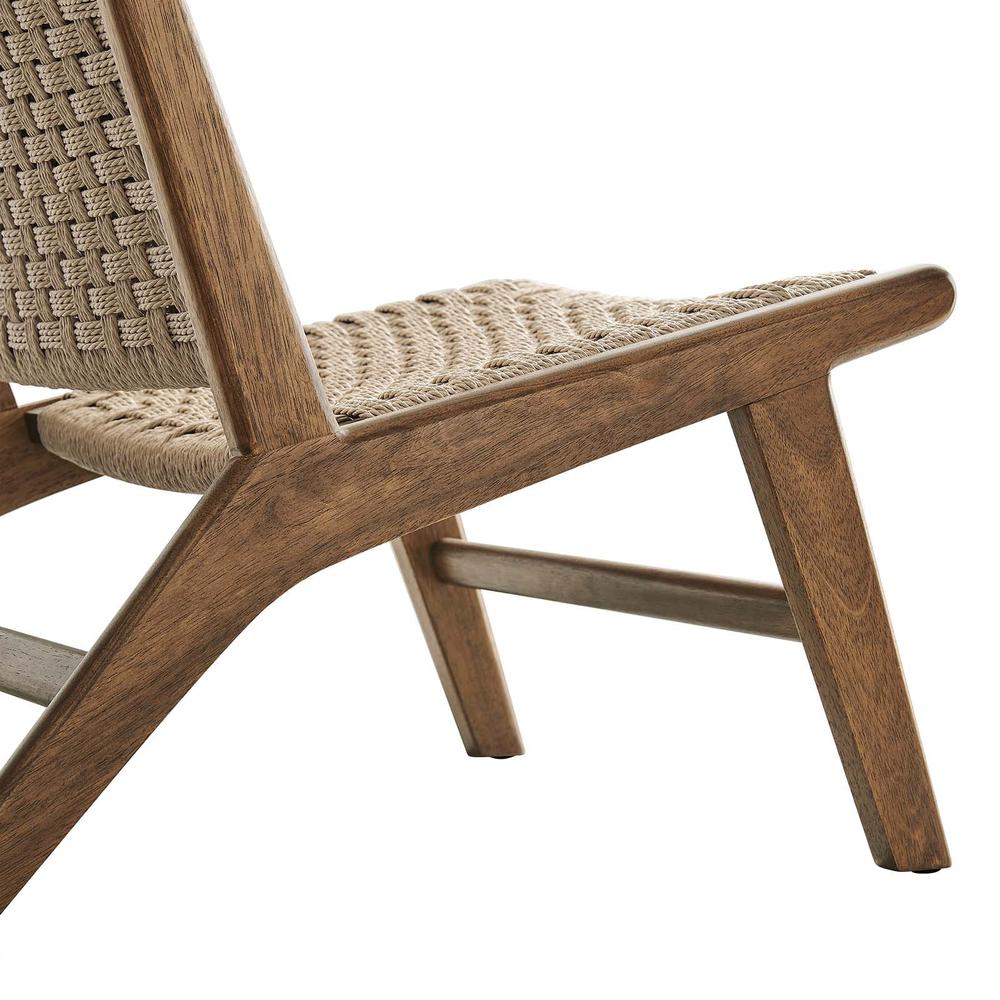 Saoirse Woven Rope Wood Accent Lounge Chair. Picture 5