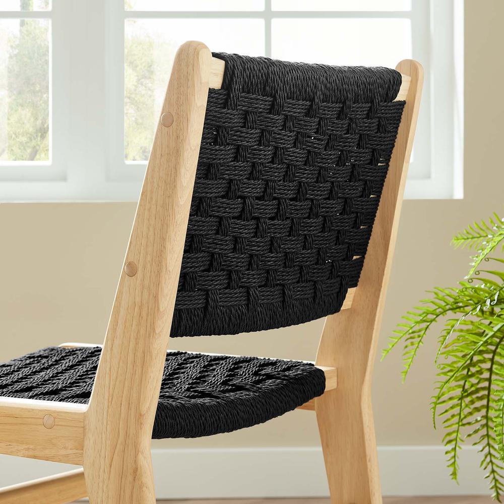 Saoirse Woven Rope Wood Dining Side Chair - Set of 2. Picture 7