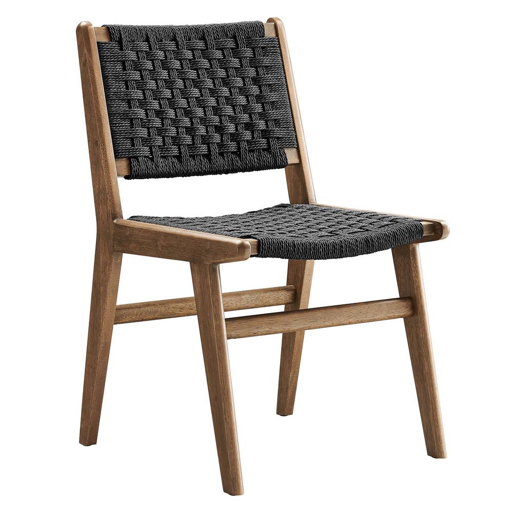 Saoirse Woven Rope Wood Dining Side Chair - Set of 2. Picture 2