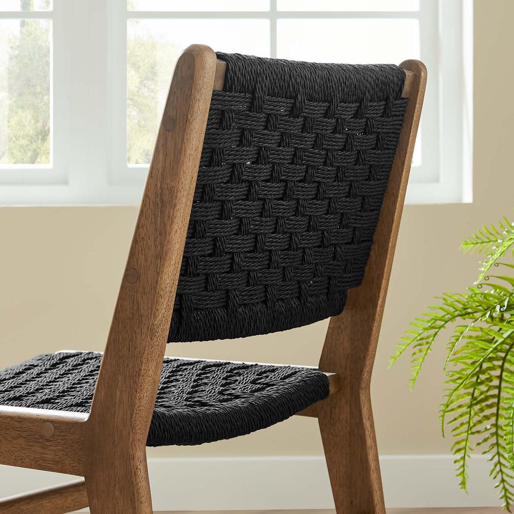 Saoirse Woven Rope Wood Dining Side Chair - Set of 2. Picture 7
