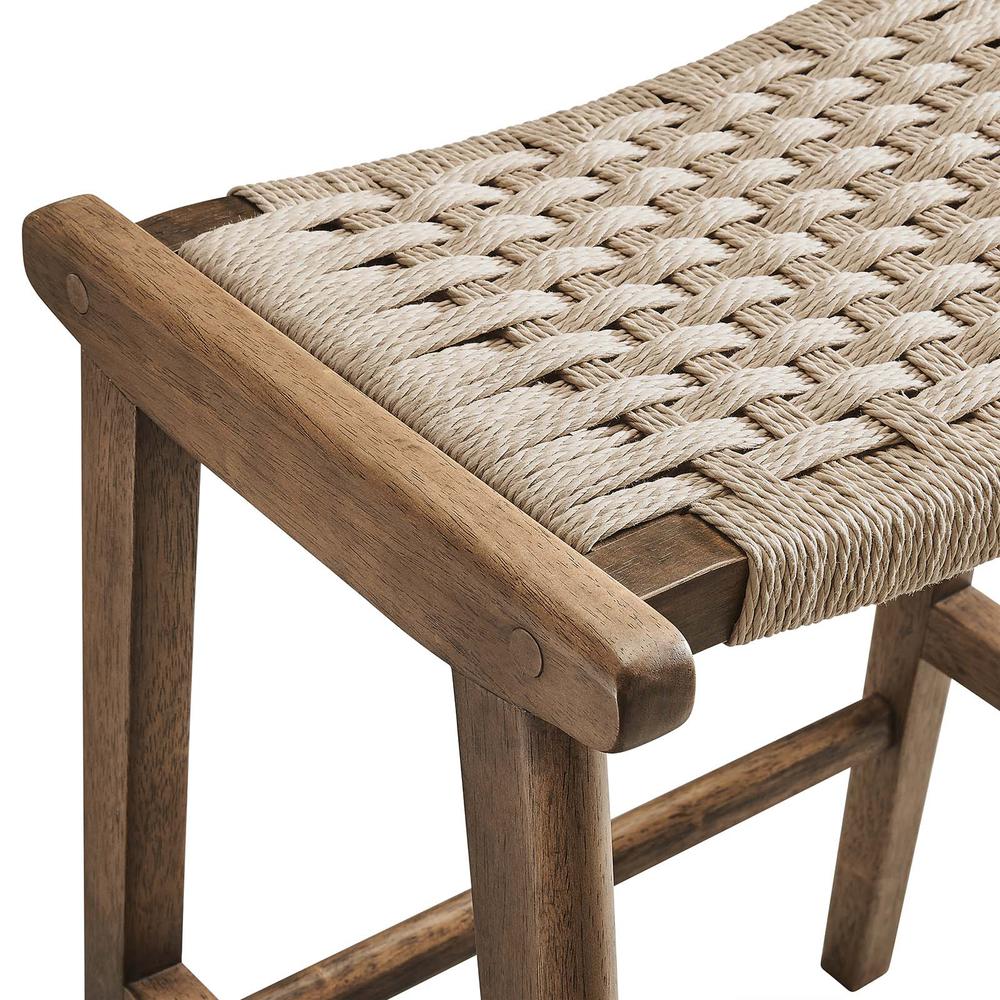 Saoirse Woven Rope Wood Counter Stool - Set of 2. Picture 5