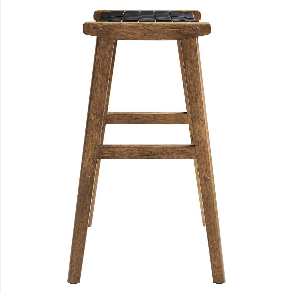 Saoirse Faux Leather Wood Bar Stool - Set of 2. Picture 3
