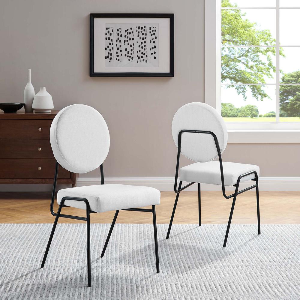Craft Upholstered Fabric Dining Side Chairs - Set of 2. Picture 10