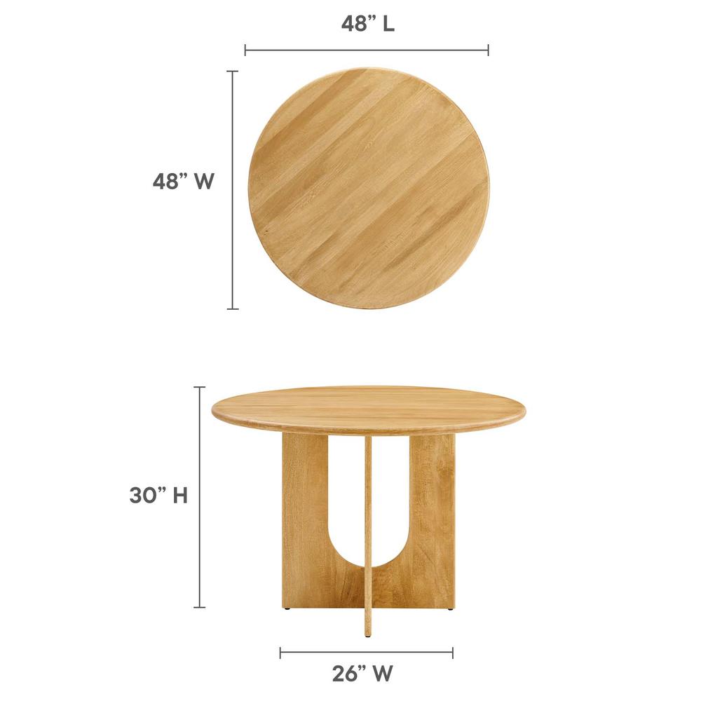Rivian Round 48" Wood Dining Table. Picture 7