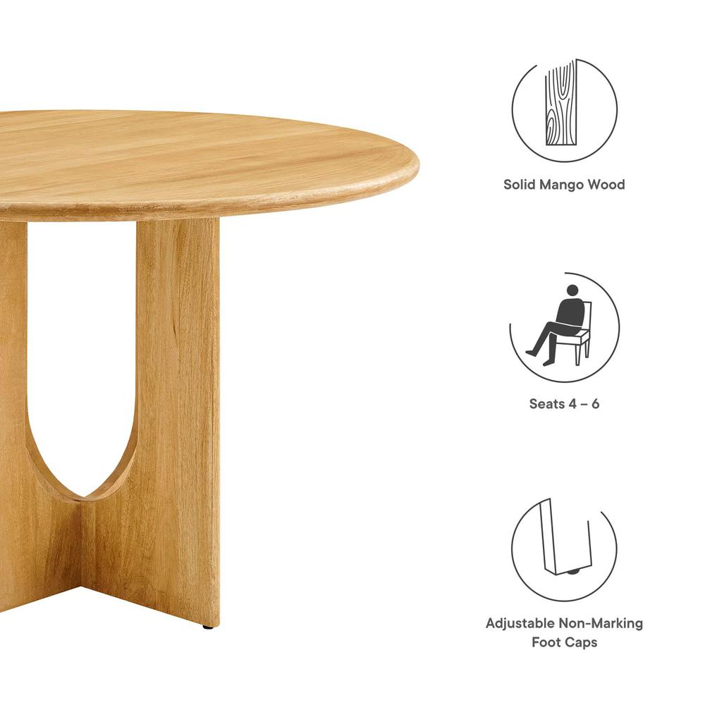Rivian Round 48" Wood Dining Table. Picture 8