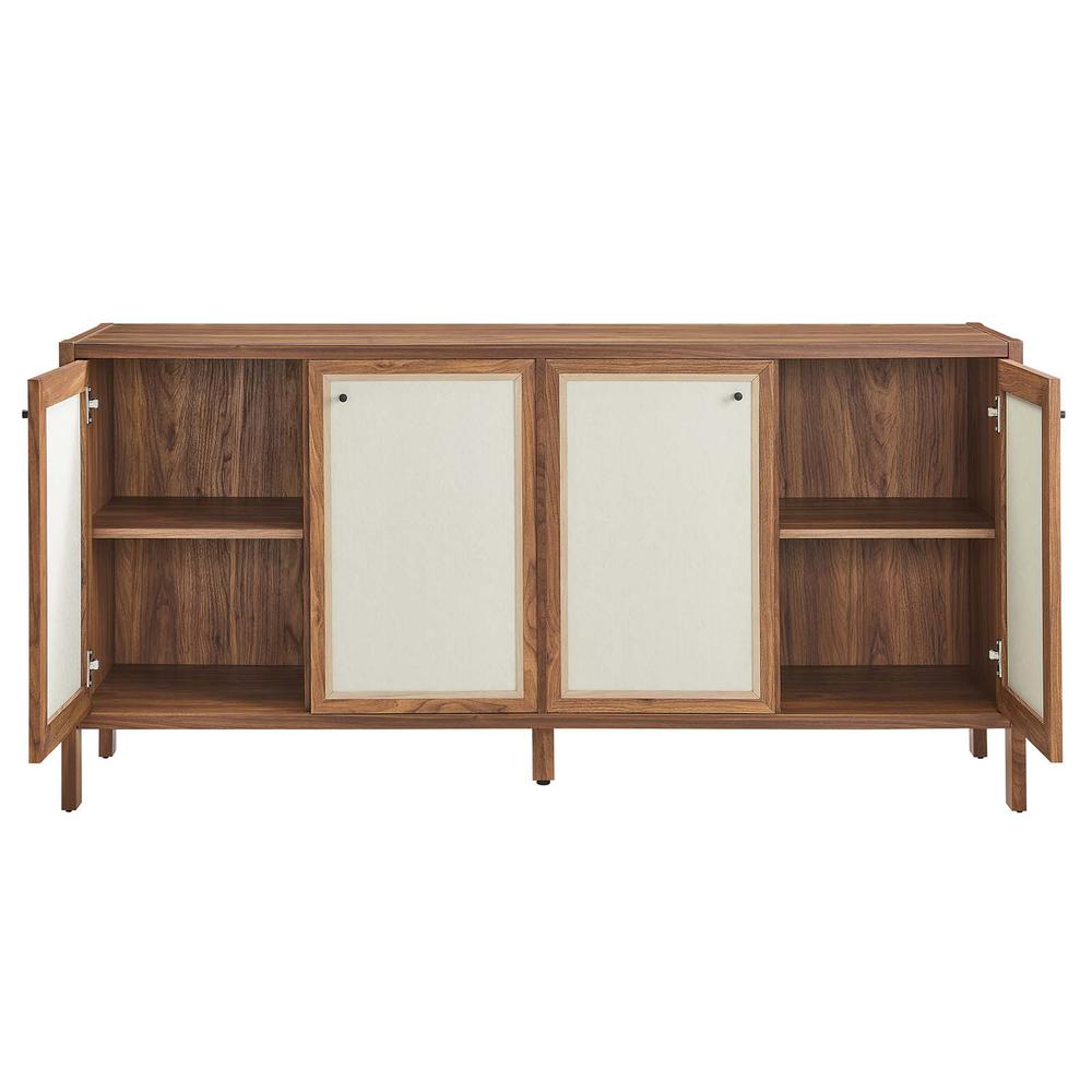 Capri 65" Wood Grain Sideboard Storage Cabinet. Picture 4