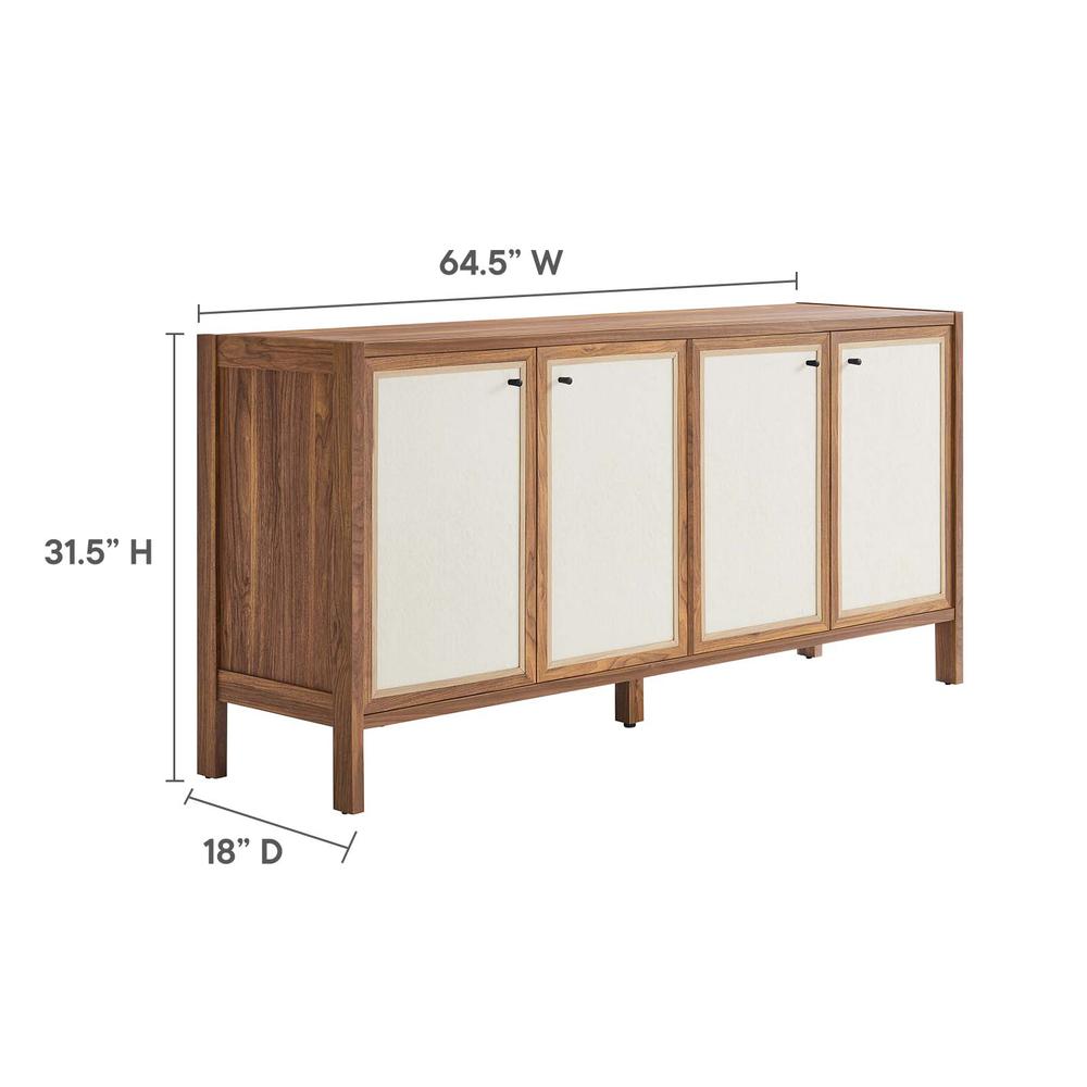 Capri 65" Wood Grain Sideboard Storage Cabinet. Picture 7