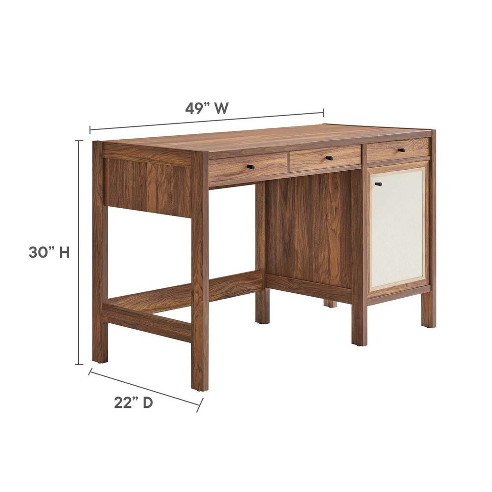 Capri 49" Wood Grain Office Desk. Picture 8