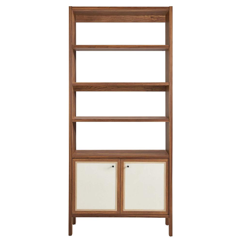 Capri 4-Shelf Wood Grain Bookcase. Picture 3