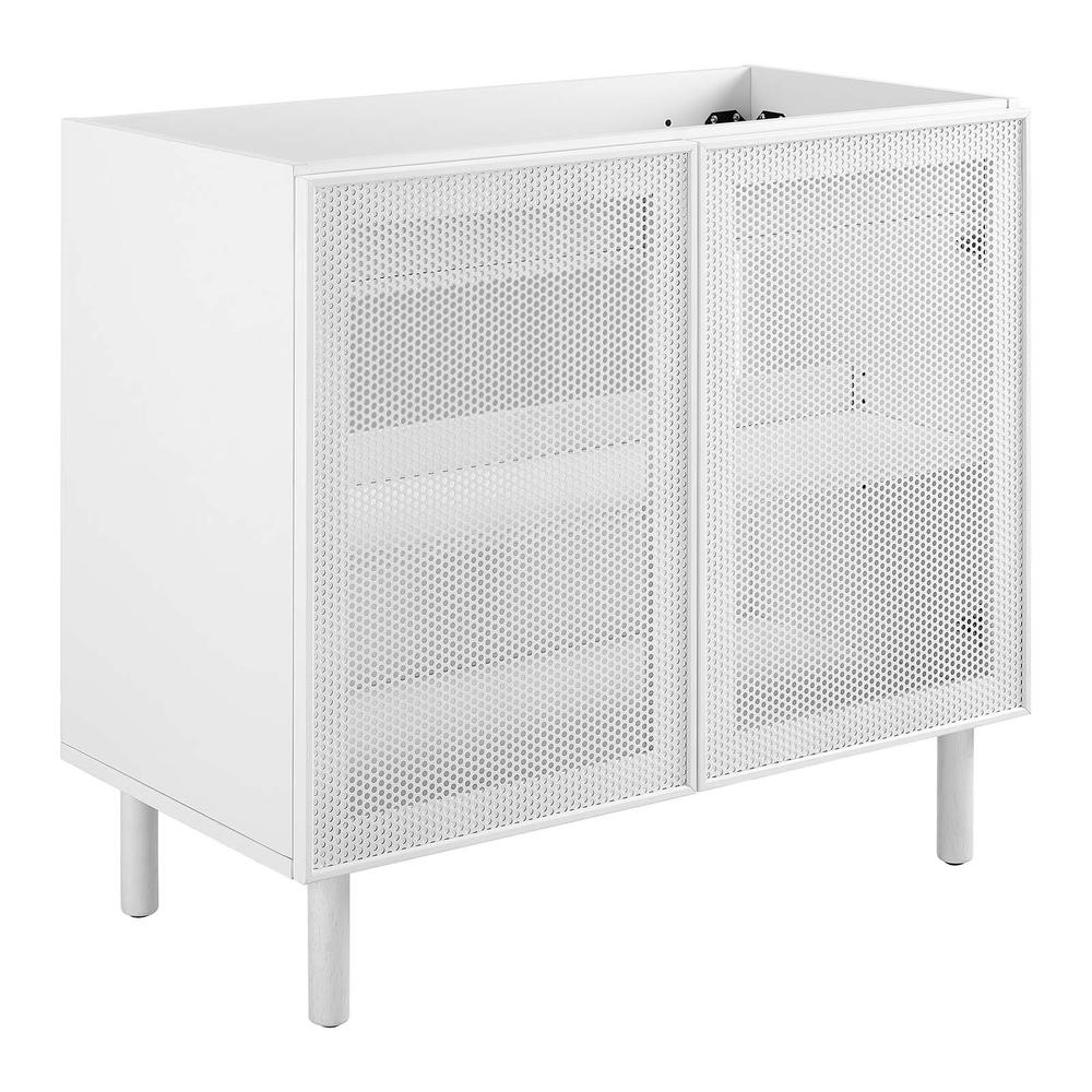 Calla 36" Perforated Metal Bathroom Vanity Cabinet (Sink Basin Not Included). Picture 1