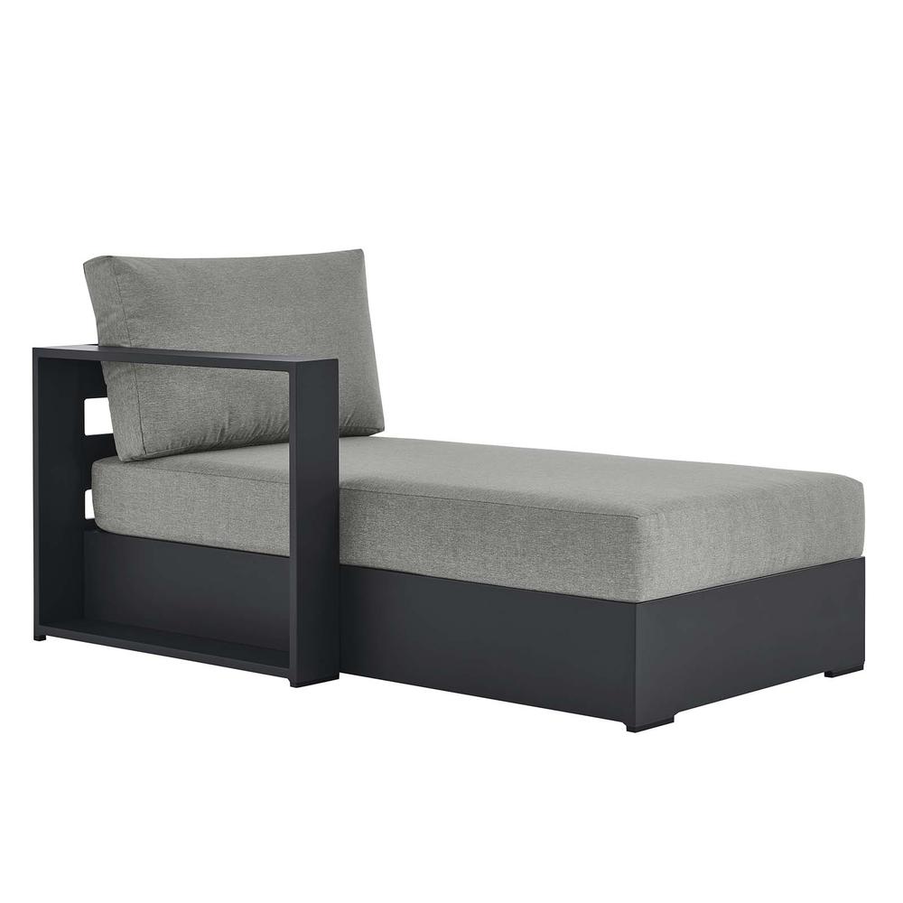 Tahoe Outdoor Patio Powder-Coated Aluminum Modular Left-Facing Chaise Lounge. Picture 1