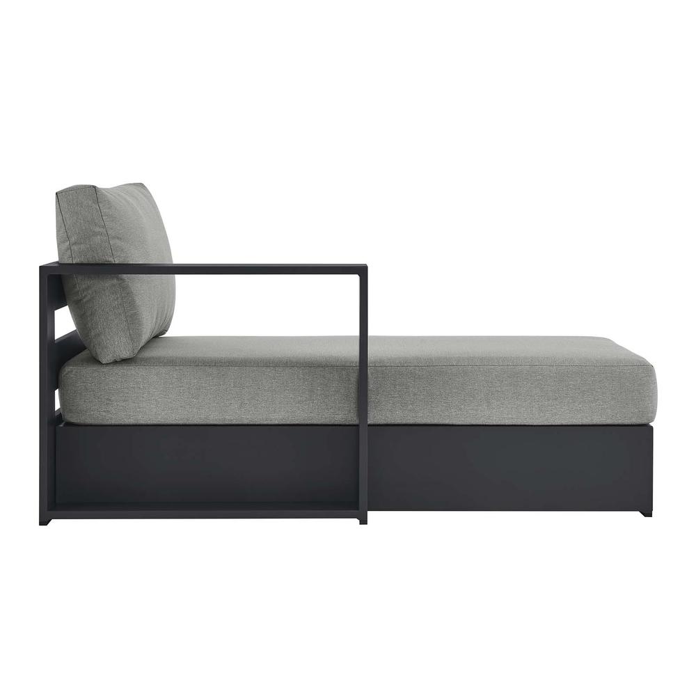 Tahoe Outdoor Patio Powder-Coated Aluminum Modular Left-Facing Chaise Lounge. Picture 2