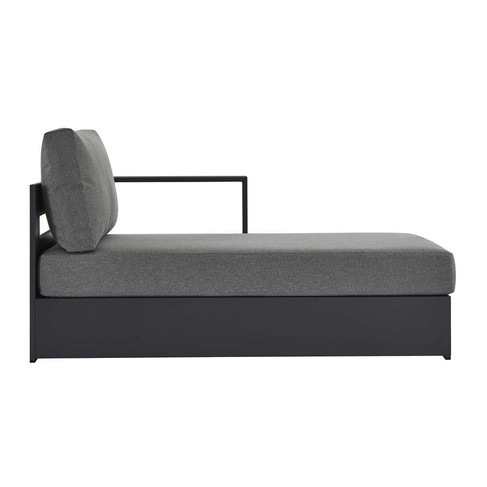 Tahoe Outdoor Patio Powder-Coated Aluminum Modular Right-Facing Chaise Lounge. Picture 2