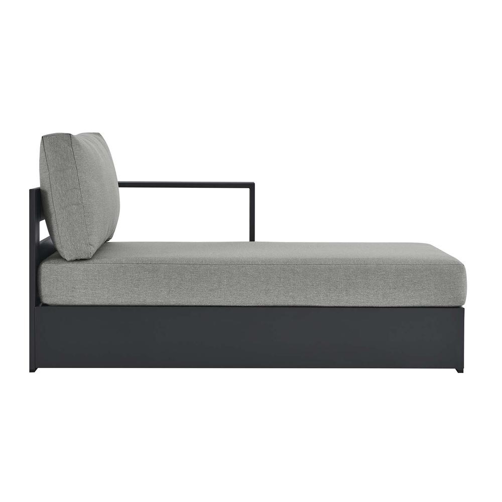 Tahoe Outdoor Patio Powder-Coated Aluminum Modular Right-Facing Chaise Lounge. Picture 2
