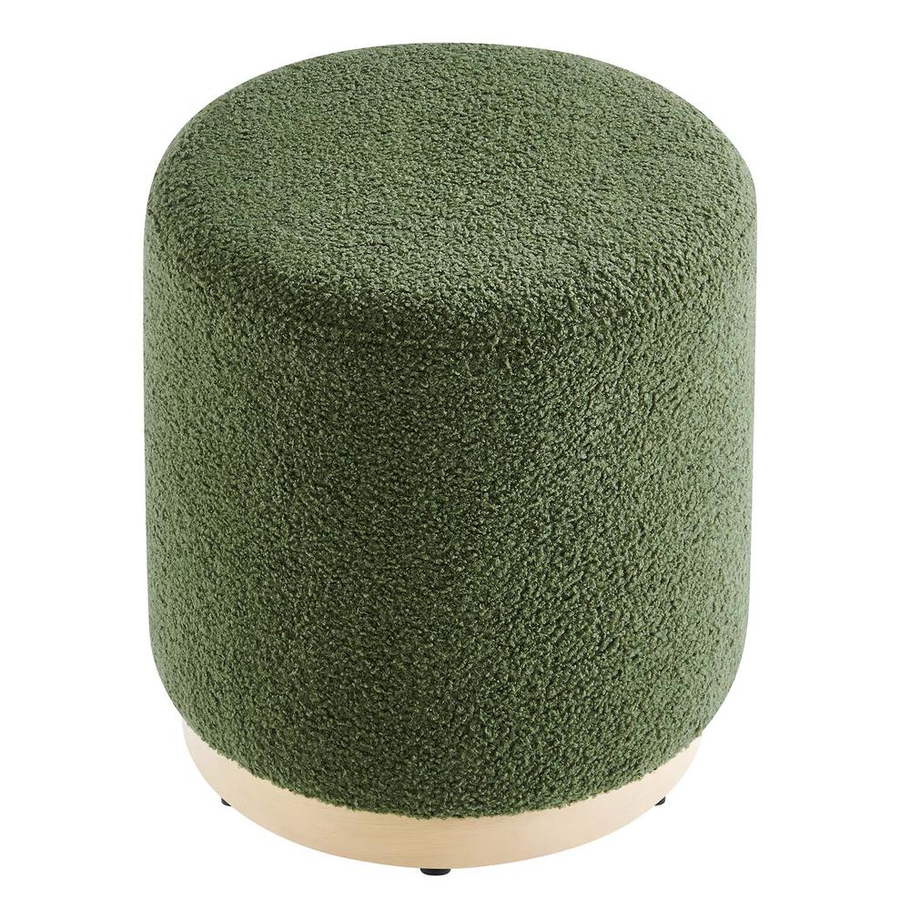 Tilden 16" Round Sherpa Upholstered Ottoman. Picture 2