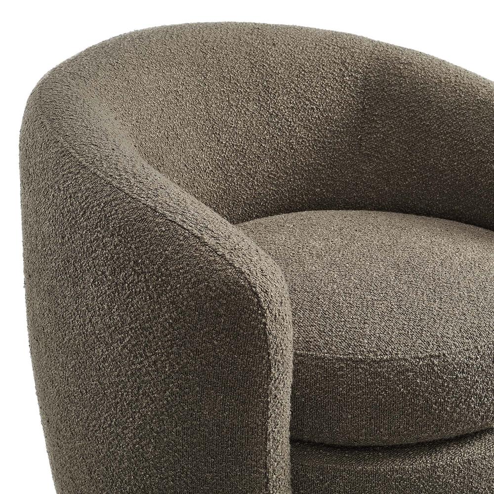 Affinity Upholstered Boucle Fabric Curved Back Armchair. Picture 5