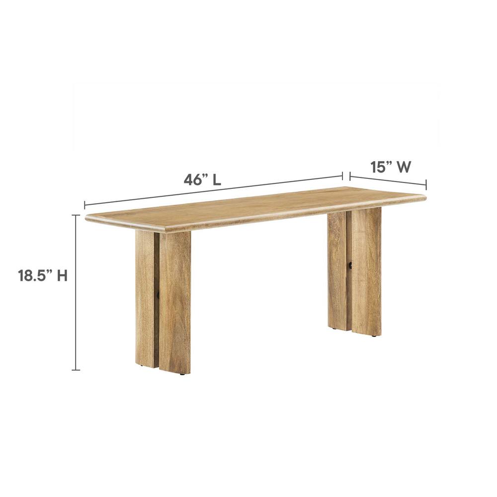 Amistad 60" Wood Dining Table and Bench Set. Picture 4
