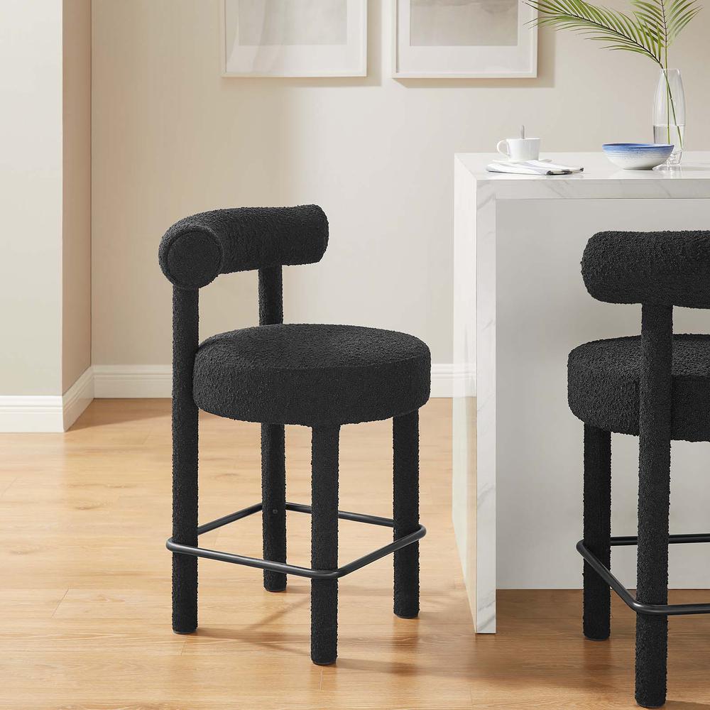 Toulouse Boucle Fabric Counter Stool - Set of 2. Picture 9