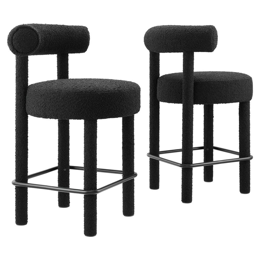 Toulouse Boucle Fabric Counter Stool - Set of 2. Picture 1